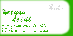 matyas leidl business card